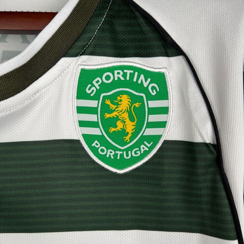 Retro Sporting Lisbon 2001-2003 home Long Sleeve - Image 8