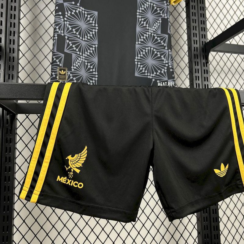 Mexico 2025/26 Gold- Black Kids Kit 1:1 Thai Quality - Image 7