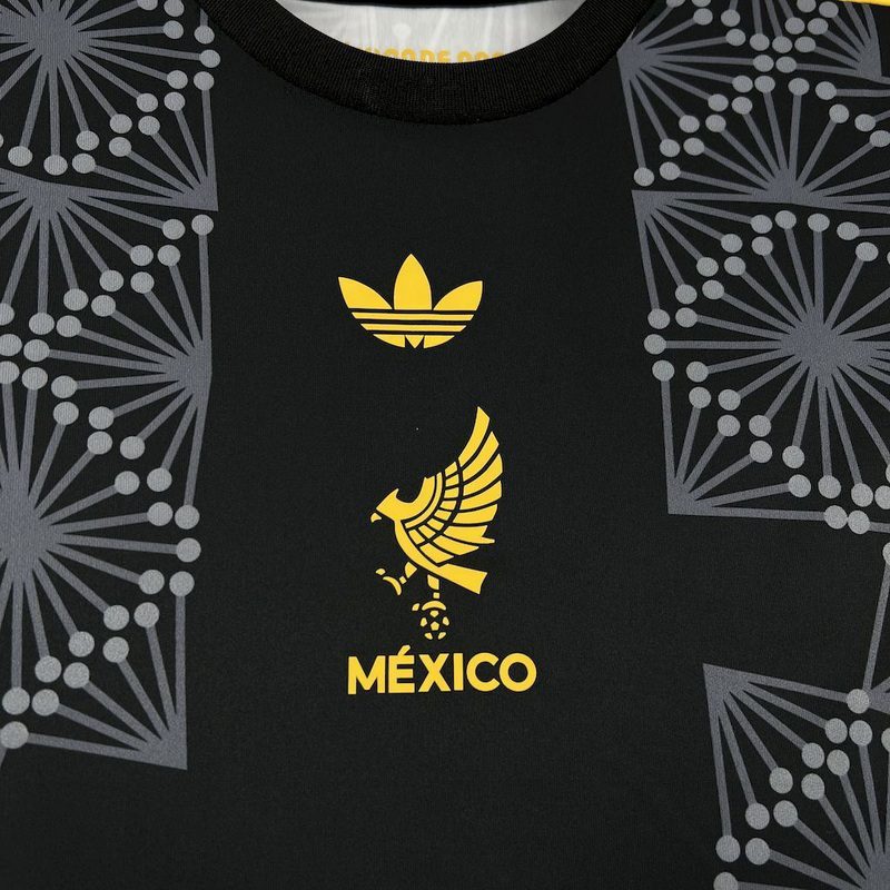 Mexico 2025/26 Gold- Black Kids Kit 1:1 Thai Quality - Image 8