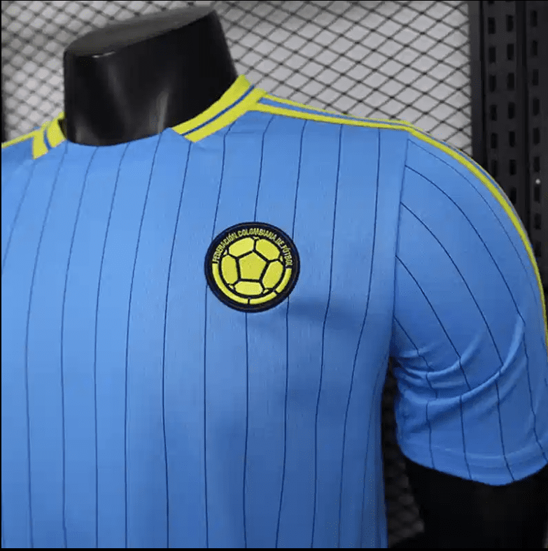 2026 World Cup Player Colombia Blue Retro Model Soccer Jersey - Image 8